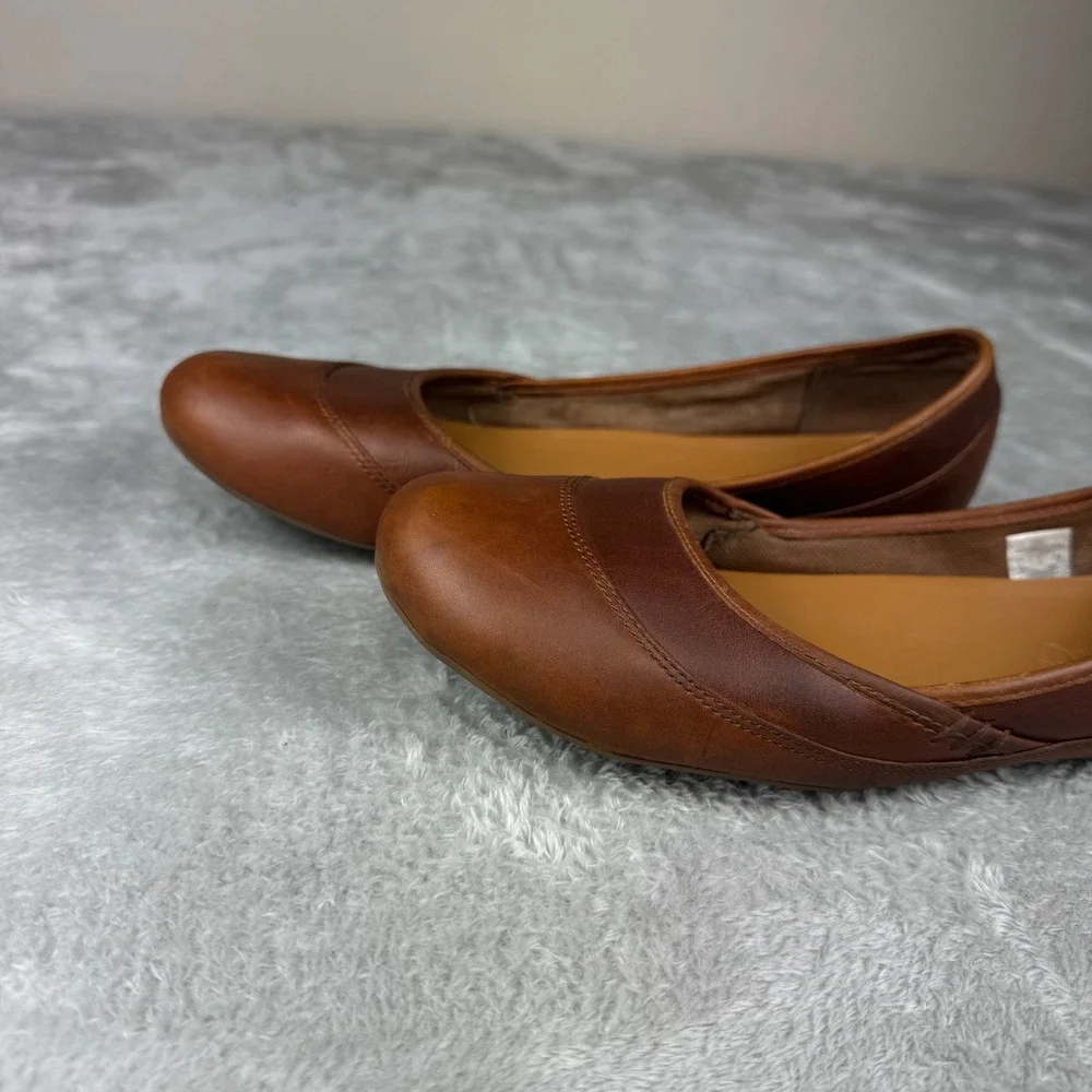 Merrell Leather Ballet Flats Women's US 10 Brown Slip On Comfort Casual Shoes